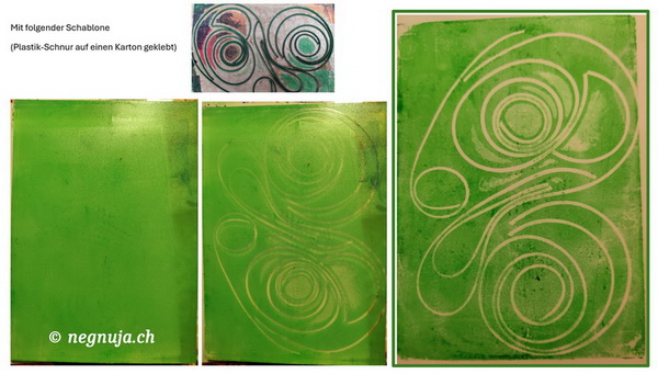 Gelli Print - Einfarben Druck