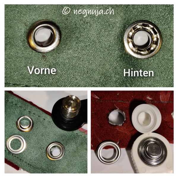 Oesen mit Scheiben / 2-teilig