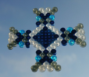 Weihnachtsstern aus Bügelperlen