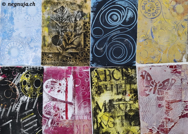 Gelli Print Beispiele