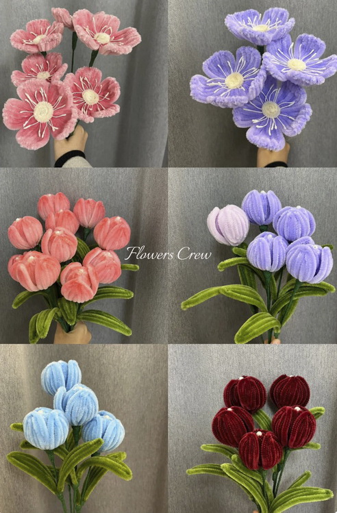 Blumen Chenilledraht