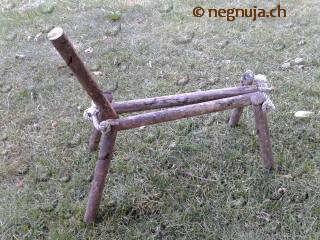 Heutier Holzgerüst