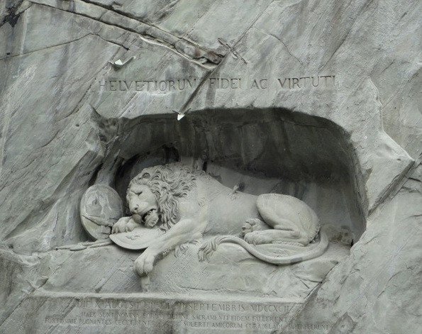 Löwendenkmal Sandstein
