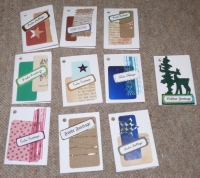 10 Weihnachts Geschenkanhänger (7.5x5cm) GA-22.02