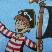 Servietten - Pirat im Ausguck / Krähennest (ca. 33cm Papierserviette)