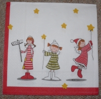 Servietten - Engel - gezeichnet (ca. 33cm Papierserviette)