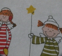 Servietten - Engel - gezeichnet (ca. 33cm Papierserviette)