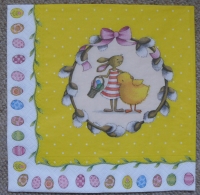 Servietten - Hase und 'Pippeli' (ca. 33cm Papierserviette)