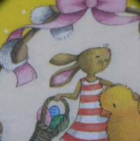 Servietten - Hase und 'Pippeli' (ca. 33cm Papierserviette)