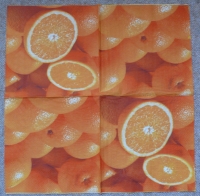Servietten - offene Orangen (ca. 33cm Papierserviette)