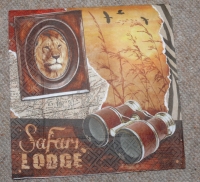 Servietten - Safari Lodge - Löwe (ca. 33cm Papierserviette)