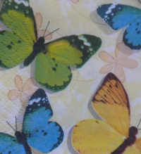Servietten - Schmetterlinge (3-5cm) (ca. 33cm Papierserviette)