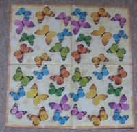 Servietten - Schmetterlinge (3-5cm) (ca. 33cm Papierserviette)