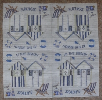Servietten - Strandhaus in blau Ton (ca. 33cm Papierserviette)