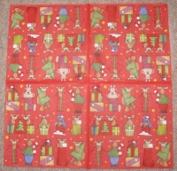 Servietten - Tiere mit Geschenke  (ca. 33cm Papierserviette)