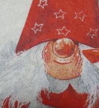 Servietten - Weihnachtsfrau mit Zuckerstange (ca. 33cm Papierserviette)