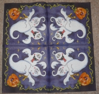 Servietten -  Geist mit Kürbis (33cm Papierserviette)