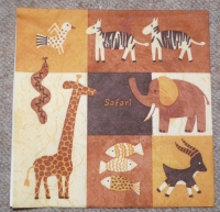 Servietten -  Safari Tiere (33cm Papierserviette)