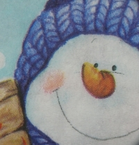 Servietten - Schneeman mit Mütze (ca. 33cm Papierserviette)