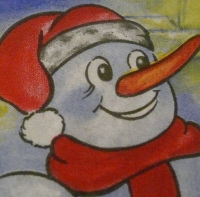Servietten -  Schneemann mit Junge (33cm Papierserviette)