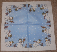 Servietten -  Schneemänner um die Ecke (33cm Papierserviette)