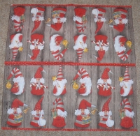 Servietten - rote Zwerge  (ca. 33cm Papierserviette)