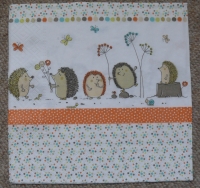Servietten - 5 Igel (fein gezeichnet)  (ca. 33cm Papierserviette)