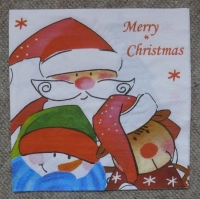 Servietten -  Weihnachtsmann-Grossformat  (ca. 33cm Papierserviette)