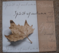 Servietten - Herbst - Ahornblatt - Beige  (ca. 33cm Papierserviette)