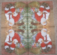 Servietten - Weihnachtsmann im Sessel  (ca. 33cm Papierserviette)
