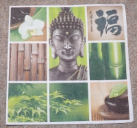 Servietten - Buddha, Asien, Bambus (ca. 33cm Papierserviette)