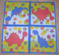 Servietten - Dinosaurier - kindlich (ca. 33cm Papierserviette)
