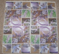 Servietten - Lavendel / Schleife (ca. 33cm Papierserviette)