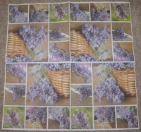 Servietten - Lavendel / Korb (ca. 33cm Papierserviette)