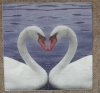 Servietten - Schwan - Herz (ca. 33cm Papierserviette)