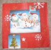 Servietten -  drei Schneemänner (ca. 33cm Papierserviette)