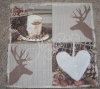 Servietten - Rentier, Kerze, Herz  (ca. 33cm Papierserviette)