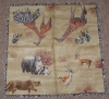 Servietten -  Afrika Tiere (beiger Hintergrund)   (33cm Papierserviette)