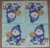 Servietten - Schneeman mit Mütze (ca. 33cm Papierserviette)