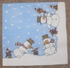 Servietten -  Schneemänner um die Ecke (33cm Papierserviette)