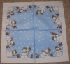 Servietten -  Schneemänner um die Ecke (33cm Papierserviette)