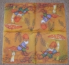 Servietten -  Zwerg und Pilz (33cm Papierserviette)