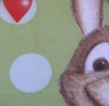 Servietten - Hase mit Herz  (ca. 33cm Papierserviette)