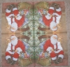 Servietten - Weihnachtsmann im Sessel  (ca. 33cm Papierserviette)