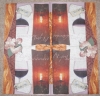 Servietten -  Wein, Käse, Kerze  (ca. 33cm Papierserviette)