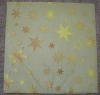 Servietten - Sterne auf hellgrün-beige (ca. 33cm Papierserviette)