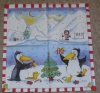 Servietten - Pinguin Weihnachten - vielseidig  (33cm Papierserviette)