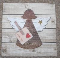 Servietten - Holz Engel  (ca. 33cm Papierserviette)