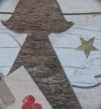 Servietten - Holz Engel  (ca. 33cm Papierserviette)