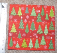 Servietten - grüne Tannen  (ca. 25cm Cocktail-Papierserviette)